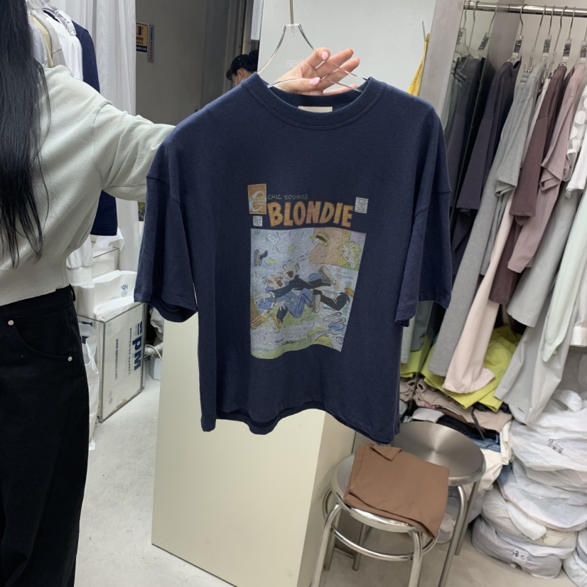 LEESEED-A韓國直郵實拍女士新款職業推薦26夏季26春夏T恤SEeD/LEESEEDT恤圖色2