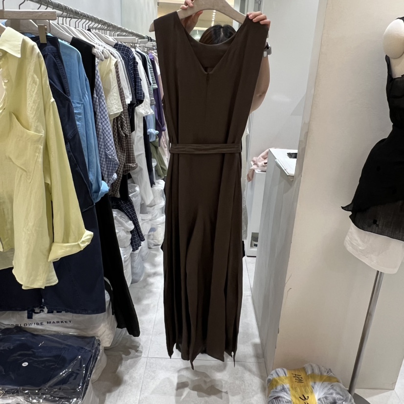 ASOME韓國直郵女裝新品熱賣職業26春夏連體褲含腰繩亞麻布A.SOME連體褲