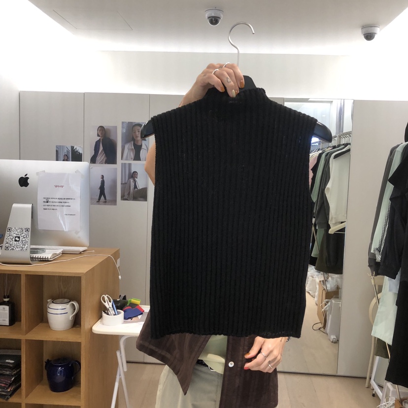 THE STARDUST東大門實拍韓國女裝新品職業吊帶背心無袖針織衫THE STARDUST吊帶/背心圖色2