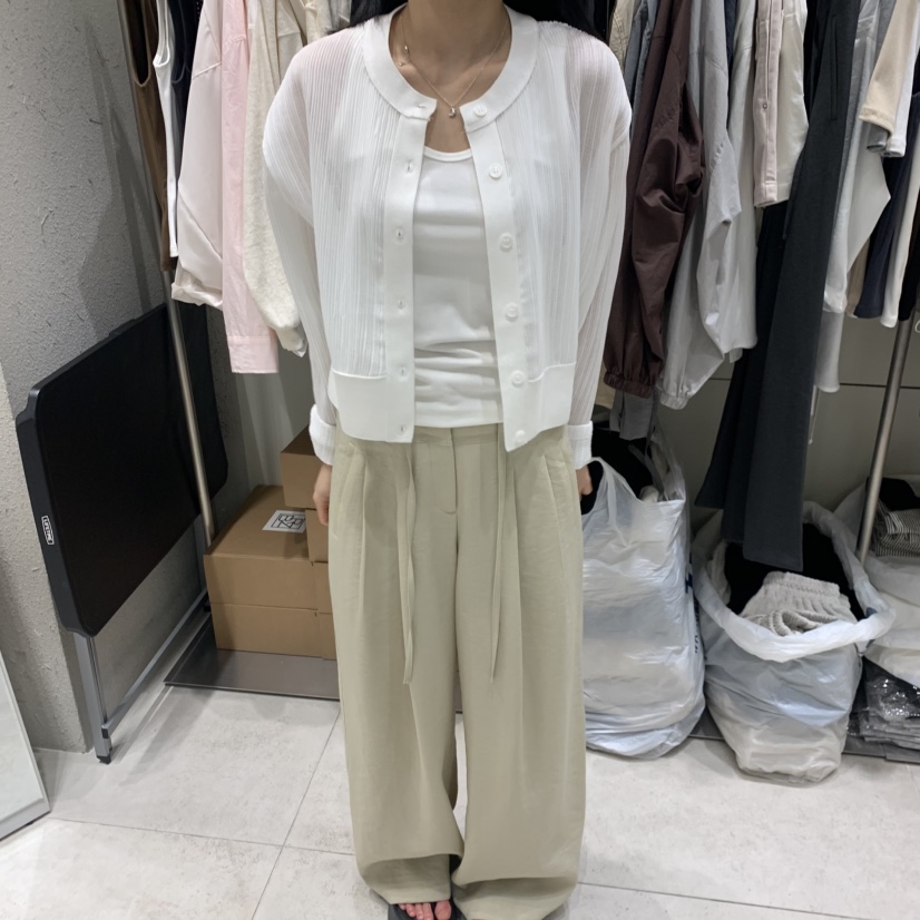 BRONZE韓國直郵實拍女士新品熱賣26夏季針織衫不含內搭褶裥BRONZE針織衫圖色2