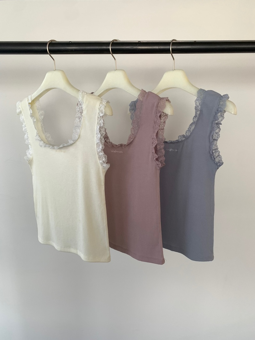 UNDERSON韓國直郵實拍女士新品人氣熱賣職業吊帶背心蕾絲UNDERSON吊帶/背心