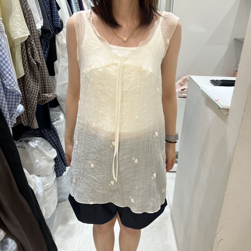 ASOME韓國東大門直郵女裝新款推薦休閑26夏季連衣裙含圍巾A.SOME連衣裙圖色2