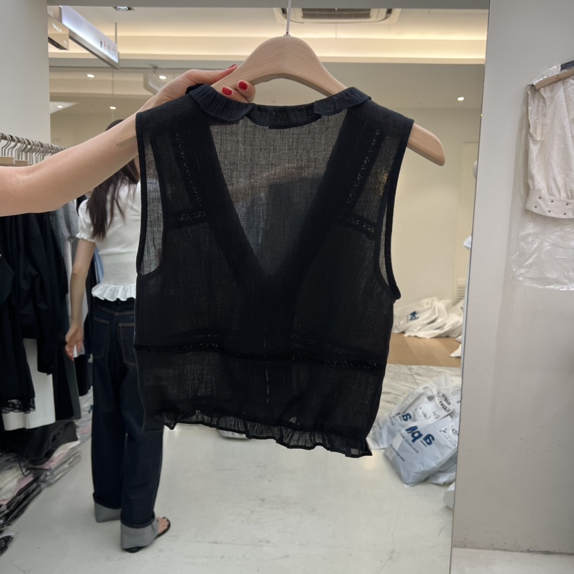 FLAUNT韓國東大門直郵女士新品時尚推薦休閑26春夏馬甲褶皺FLAUNT馬甲