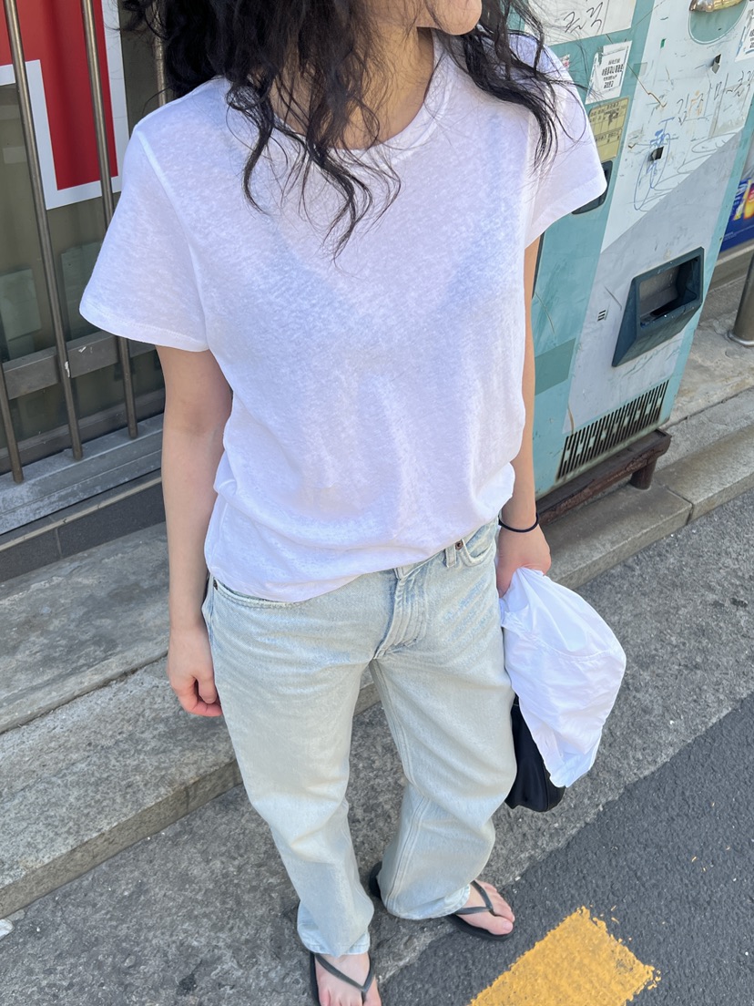MYOS韓國代購女士新款推薦休閑26夏季時尚職業T恤天然亞麻MYOST恤