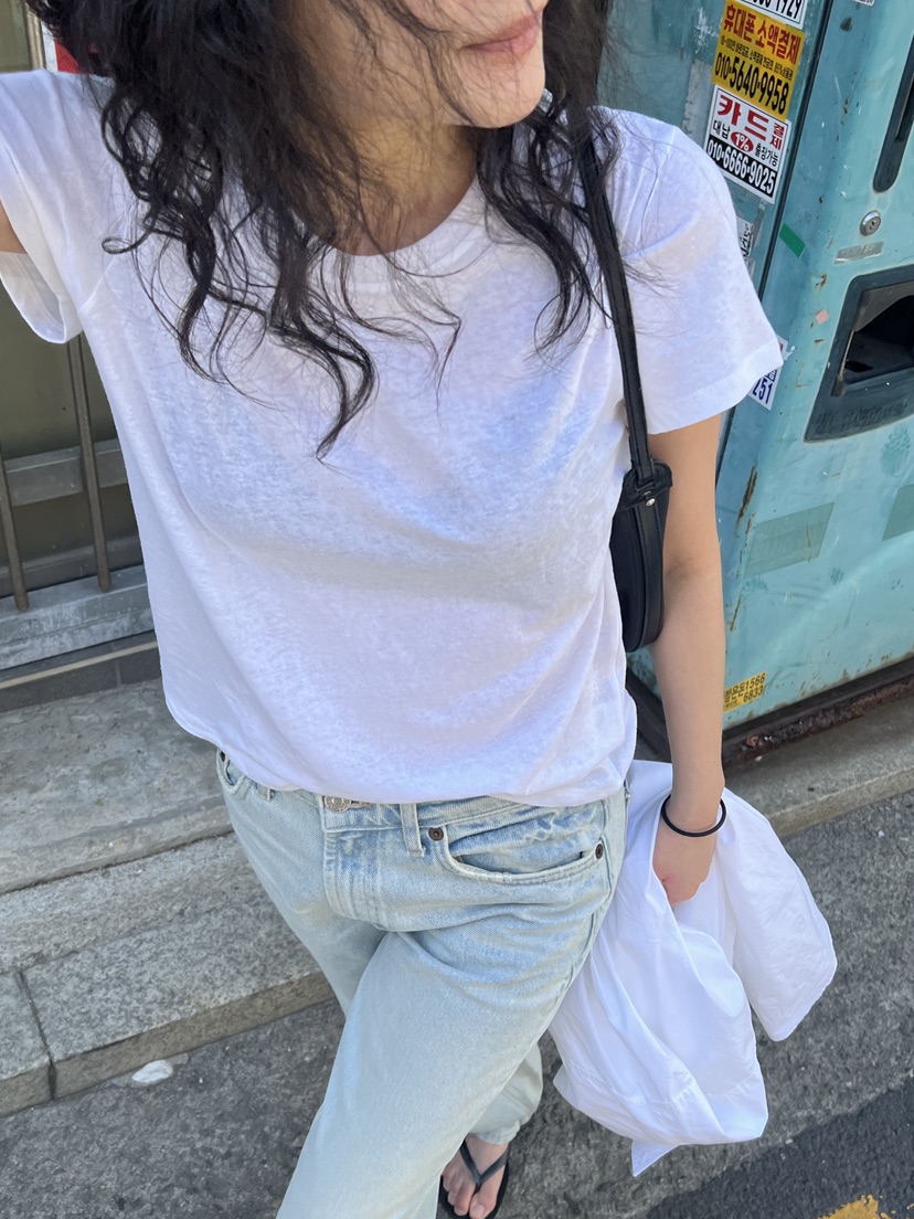 MYOS韓國代購女士新款推薦休閑26夏季時尚職業T恤天然亞麻MYOST恤