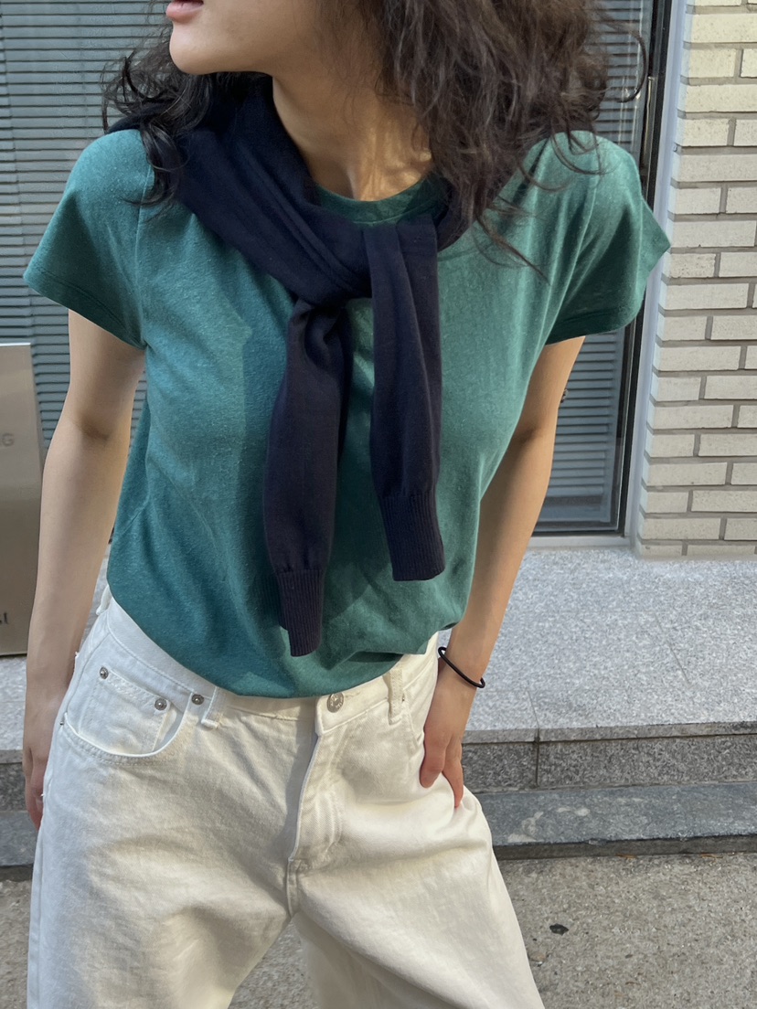 MYOS韓國代購女士新款推薦休閑26夏季時尚職業T恤天然亞麻MYOST恤