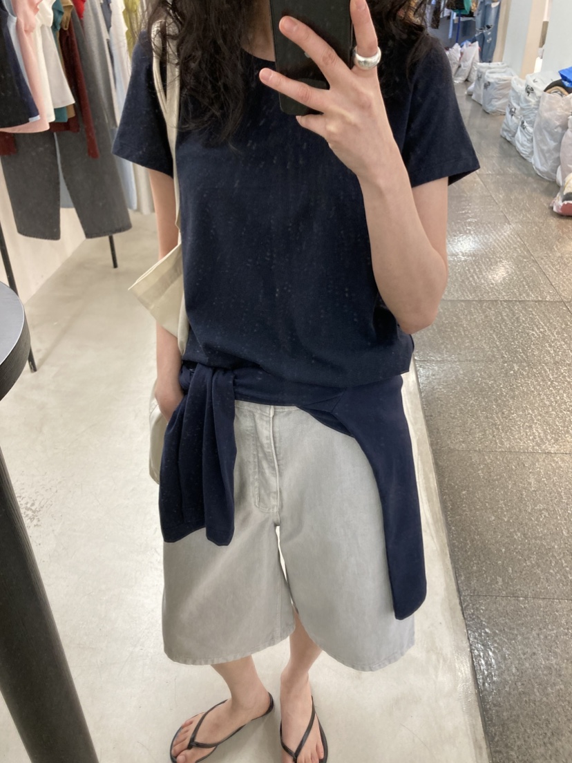 MYOS韓國代購女士新款推薦休閑26夏季時尚職業T恤天然亞麻MYOST恤