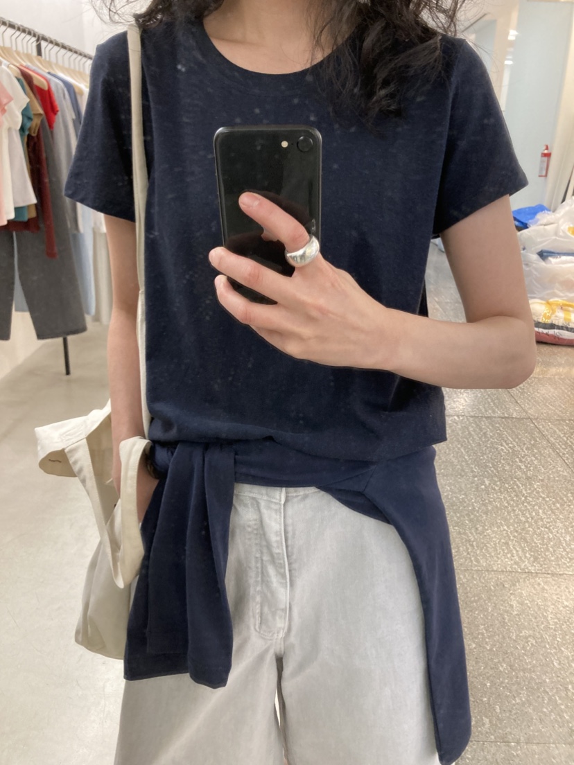 MYOS韓國代購女士新款推薦休閑26夏季時尚職業T恤天然亞麻MYOST恤