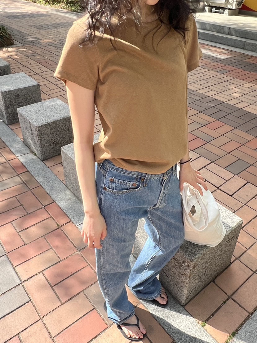 MYOS韓國代購女士新款推薦休閑26夏季時尚職業T恤天然亞麻MYOST恤