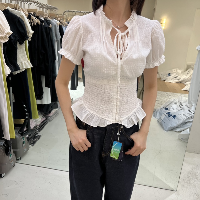 FLAUNT韓國直郵女士新品26春夏熱賣26夏季襯衫蕾絲衫格子FLAUNT襯衫/蕾絲衫圖色3