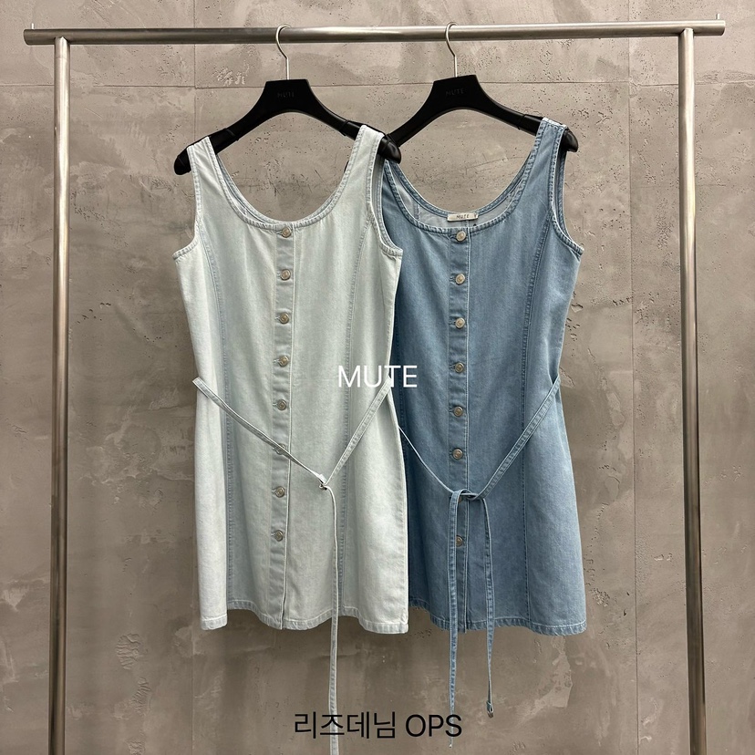 MUTE-P東大門實拍韓國女裝新品26春夏推薦熱賣連衣裙含腰帶MUTE連衣裙