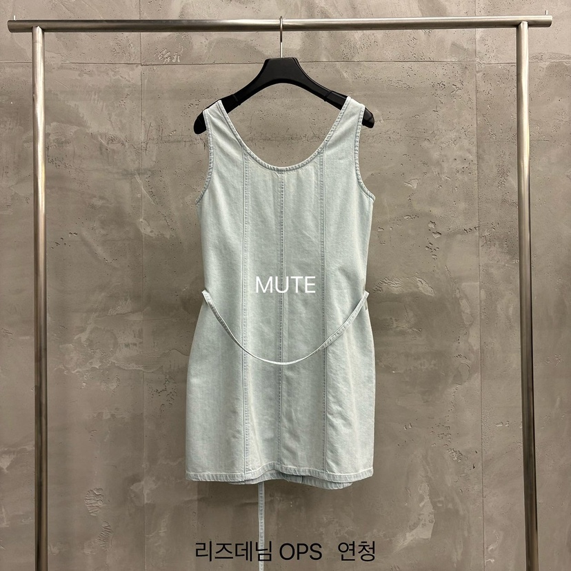 MUTE-P東大門實拍韓國女裝新品26春夏推薦熱賣連衣裙含腰帶MUTE連衣裙