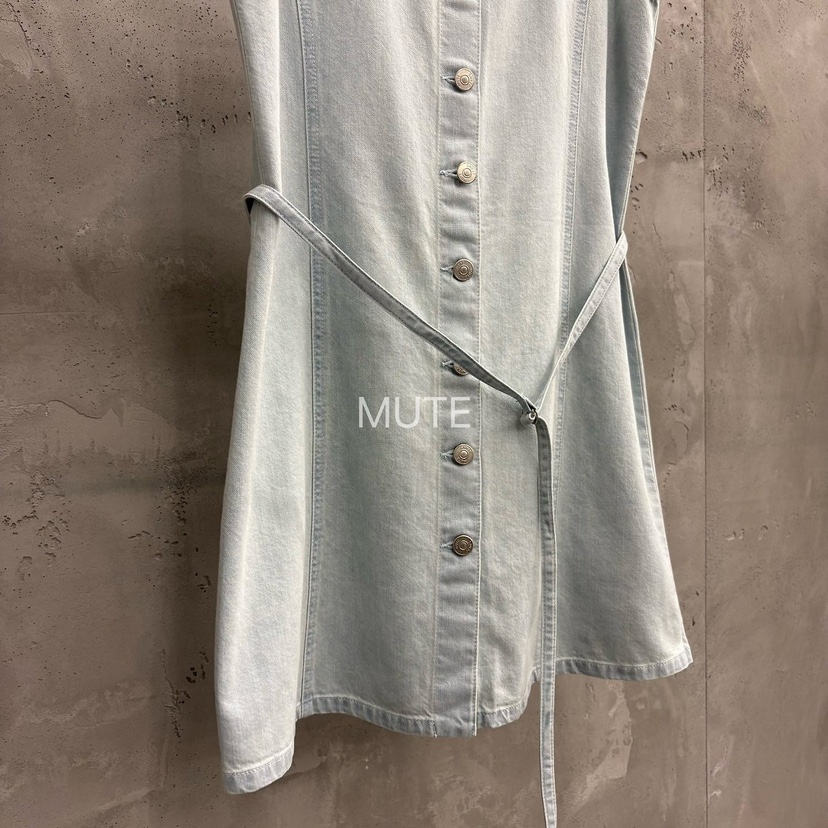MUTE-P東大門實拍韓國女裝新品26春夏推薦熱賣連衣裙含腰帶MUTE連衣裙
