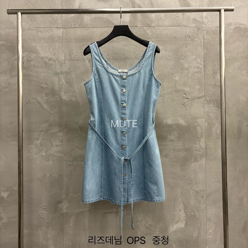 MUTE-P東大門實拍韓國女裝新品26春夏推薦熱賣連衣裙含腰帶MUTE連衣裙圖色2