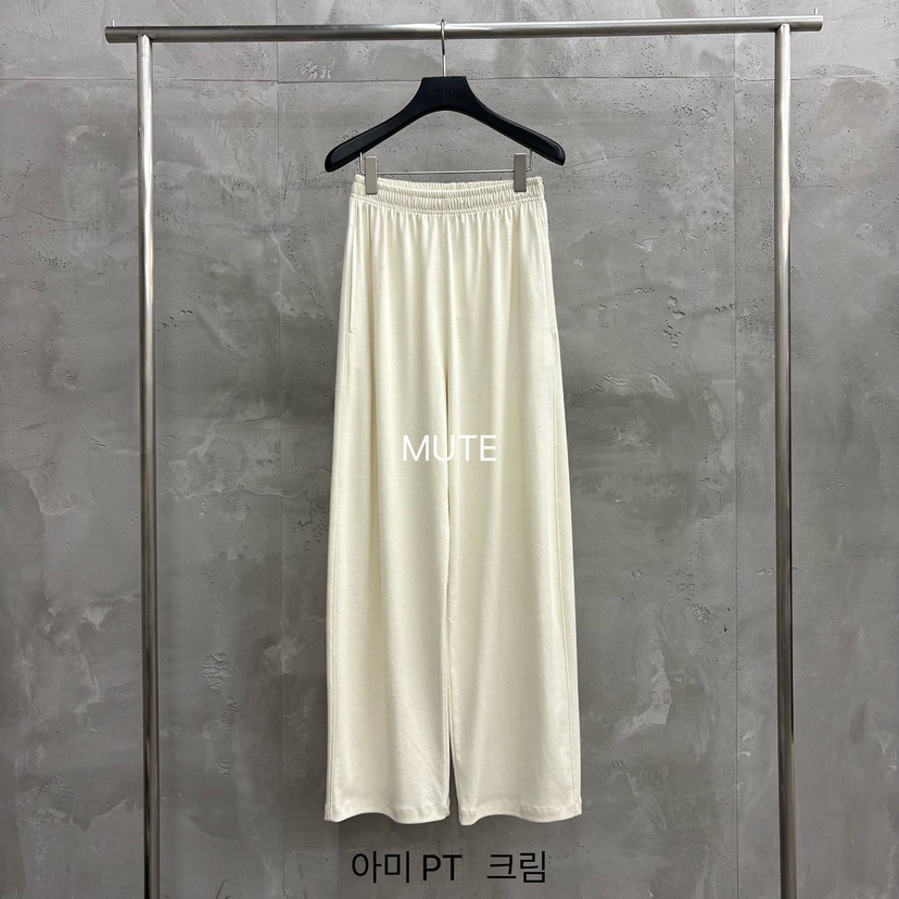 MUTE-P韓國代購女士新款人氣26夏季時尚職業26春夏休閑褲MUTE休閑褲圖色2奶油色