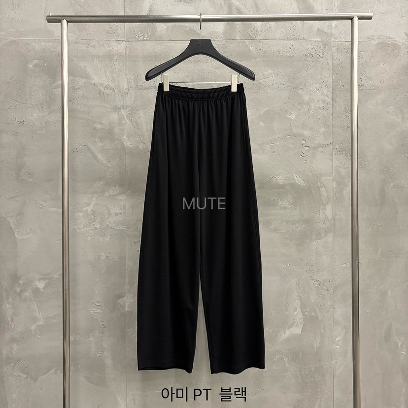 MUTE-P韓國代購女士新款人氣26夏季時尚職業26春夏休閑褲MUTE休閑褲圖色5黑色