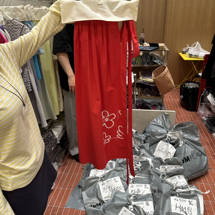 EEE韓國代購女裝新款時尚熱賣職業26夏季26春夏休閑推薦長裙EEE長裙圖色3