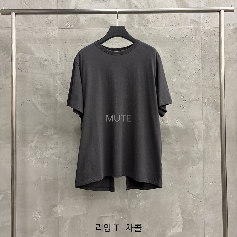 MUTE-P韓國直郵實拍女裝新品26夏季熱賣人氣推薦時尚T恤MUTET恤圖色6墨色