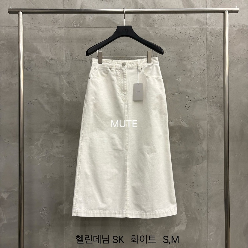 MUTE-P韓國東大門直郵女士新款推薦26夏季熱賣職業休閑長裙MUTE長裙圖色2