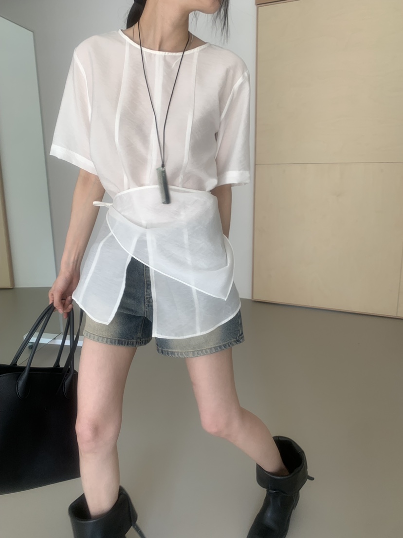 TRUE韓國直郵女士新品時尚熱賣26夏季26春夏人氣襯衫蕾絲衫TRUE襯衫/蕾絲衫
