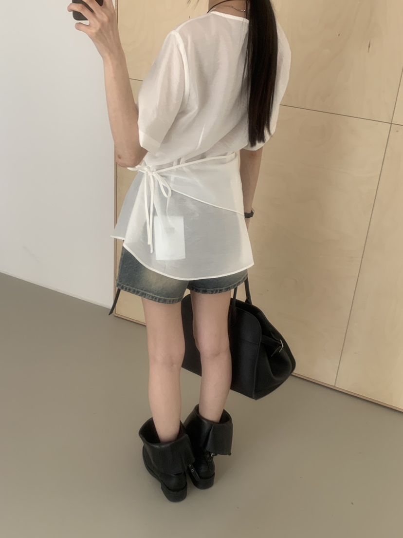 TRUE韓國直郵女士新品時尚熱賣26夏季26春夏人氣襯衫蕾絲衫TRUE襯衫/蕾絲衫