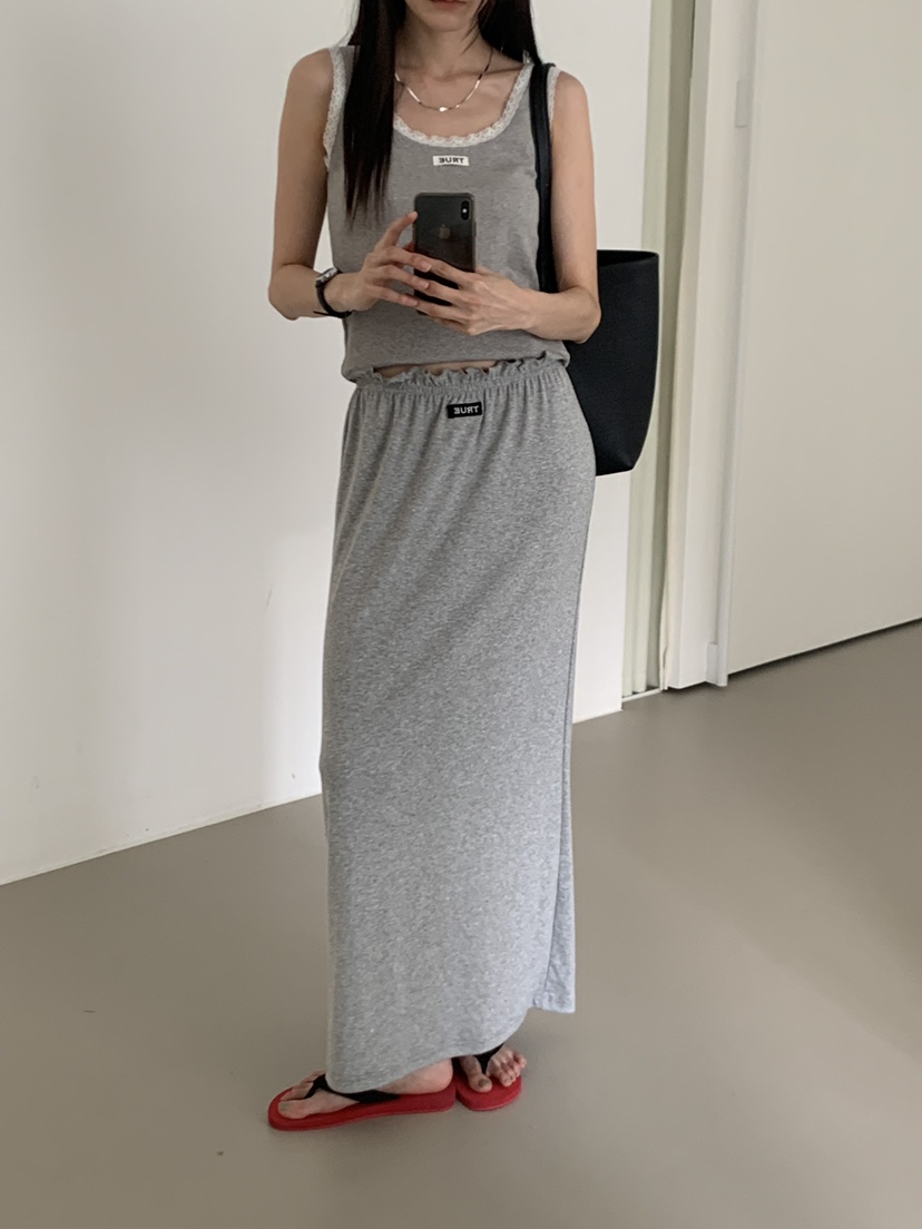 TRUE韓國代購女士新款休閑26春夏職業時尚26夏季熱賣長裙TRUE長裙