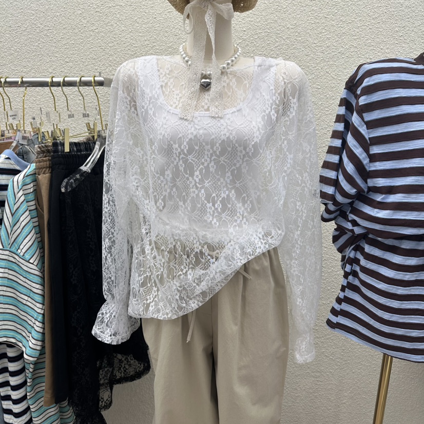 DRAWING韓國直郵實拍女士新品熱賣職業26春夏時尚襯衫蕾絲衫DRAWING襯衫/蕾絲衫圖色1