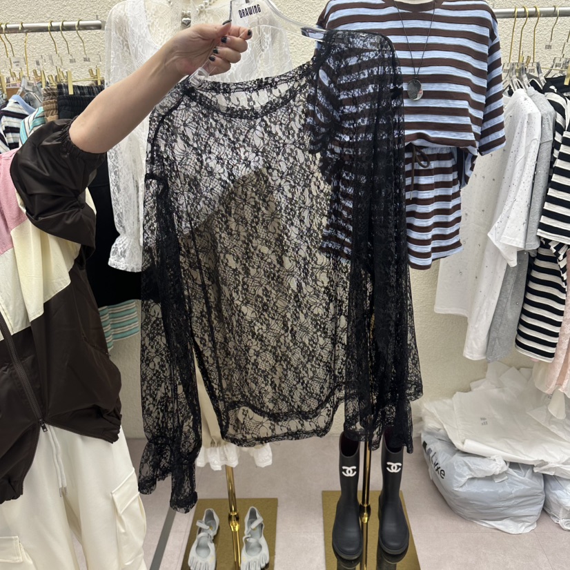 DRAWING韓國直郵實拍女士新品熱賣職業26春夏時尚襯衫蕾絲衫DRAWING襯衫/蕾絲衫圖色2