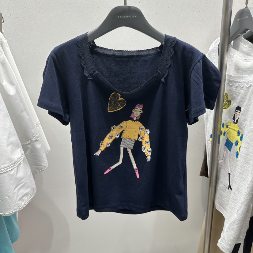 TARABY MOTION韓國直郵女裝新品時尚推薦26春夏熱賣26夏季T恤TARABY MOTIONT恤圖色4