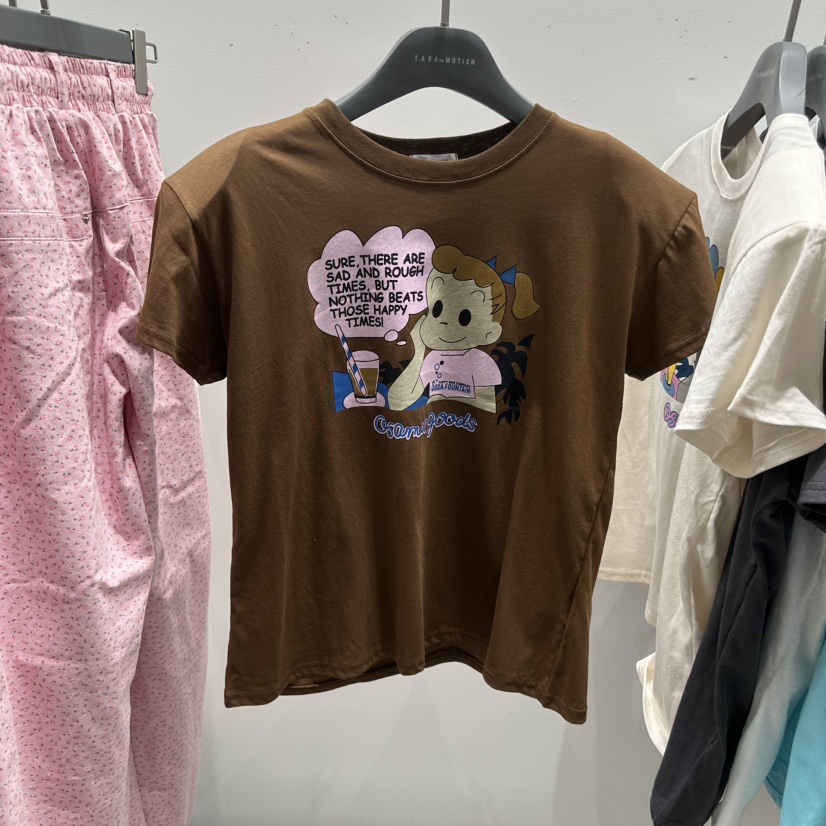 TARABY MOTION韓國直郵女士新品推薦人氣26春夏休閑26夏季T恤TARABY MOTIONT恤圖色5