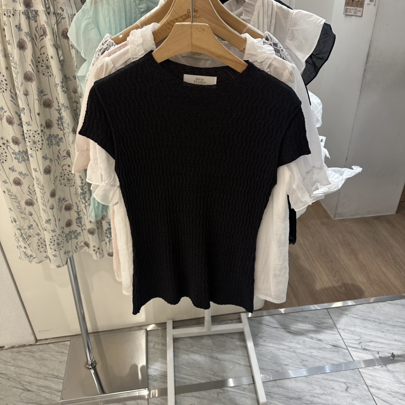 ABLESTUDIO韓國代購女裝新款休閑熱賣推薦26春夏職業26夏季T恤ABLESTUDIOT恤圖色3