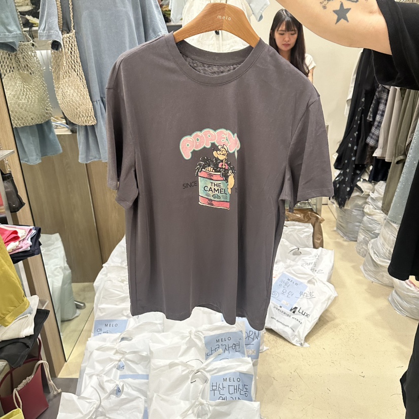 MELO韓國東大門代購女士新款時尚推薦休閑26春夏T恤大力水手MELOT恤圖色3
