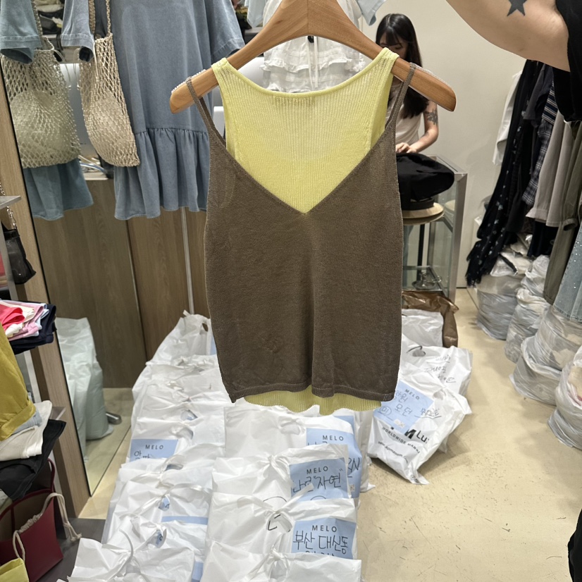 MELO東大門實拍韓國女士新品熱賣26春夏吊帶背心套裝雙層MELO吊帶/背心