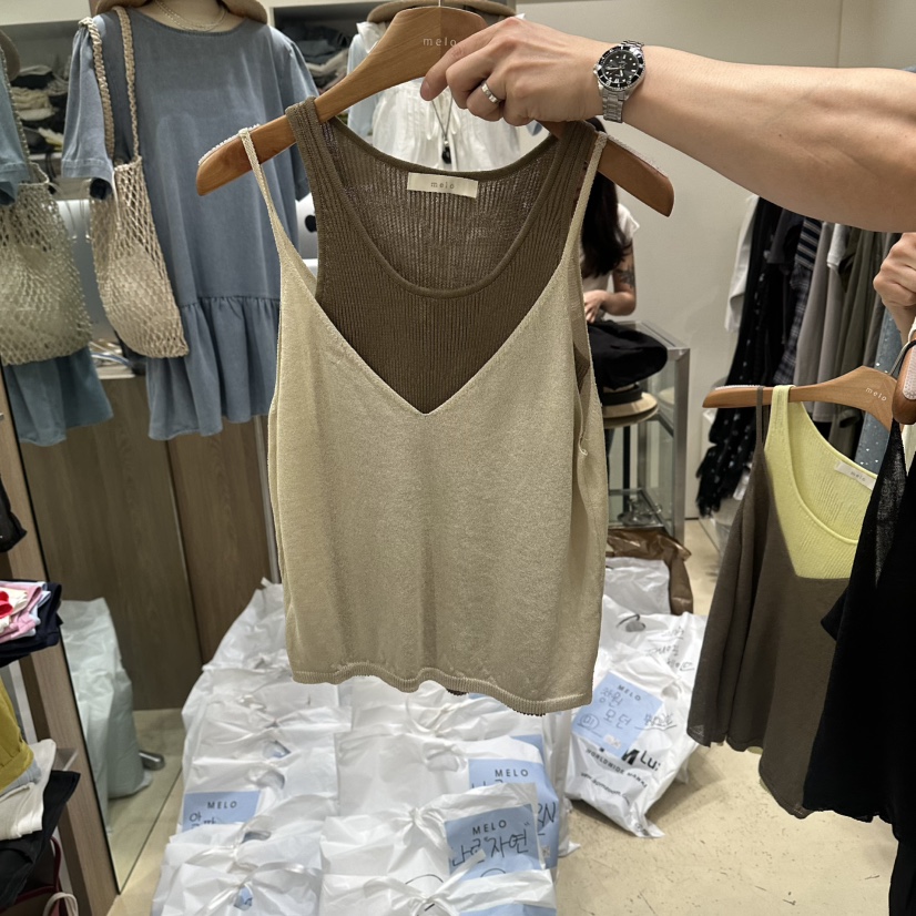 MELO東大門實拍韓國女士新品熱賣26春夏吊帶背心套裝雙層MELO吊帶/背心圖色3