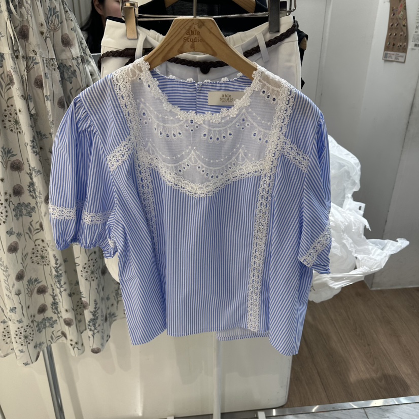 ABLESTUDIO韓國東大門代購女士新品職業26夏季襯衫蕾絲衫ABLESTUDIO襯衫/蕾絲衫圖色2