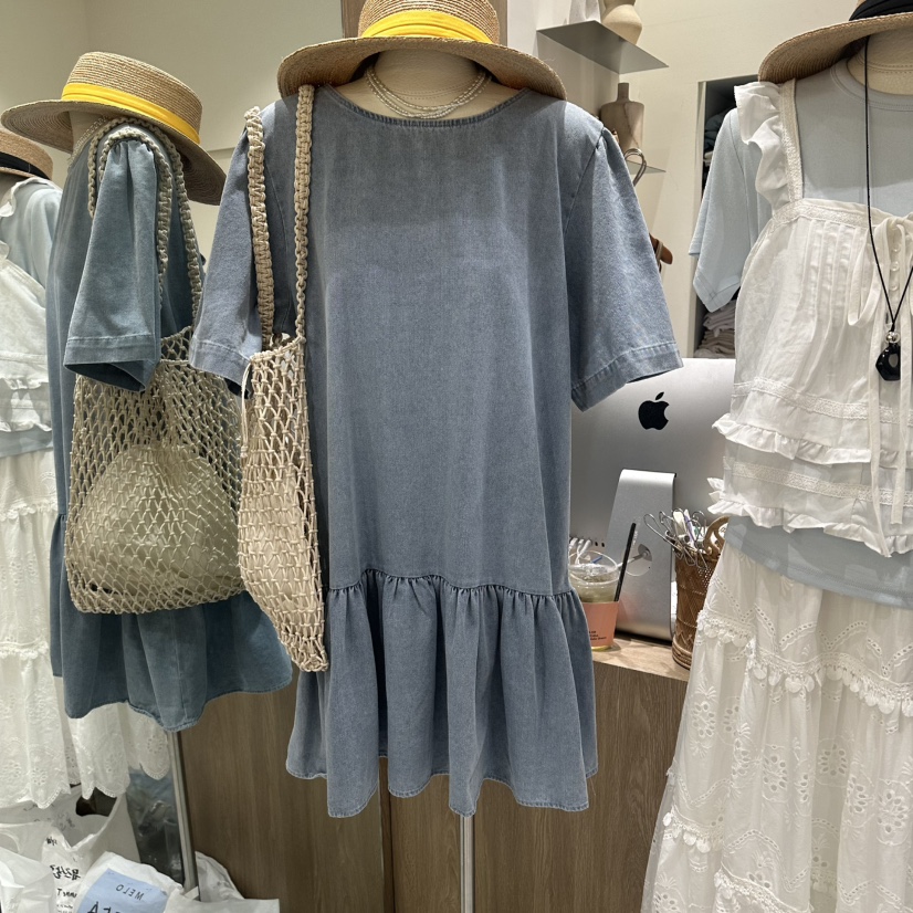 MELO東大門實拍韓國女裝新品時尚人氣職業推薦26春夏連衣裙緞MELO連衣裙圖色1