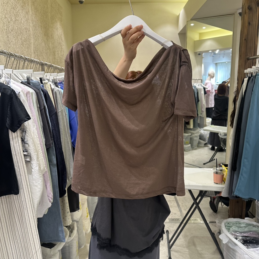 REFLAT韓國直郵女士新品時尚休閑人氣職業26春夏26夏季T恤REFLATT恤