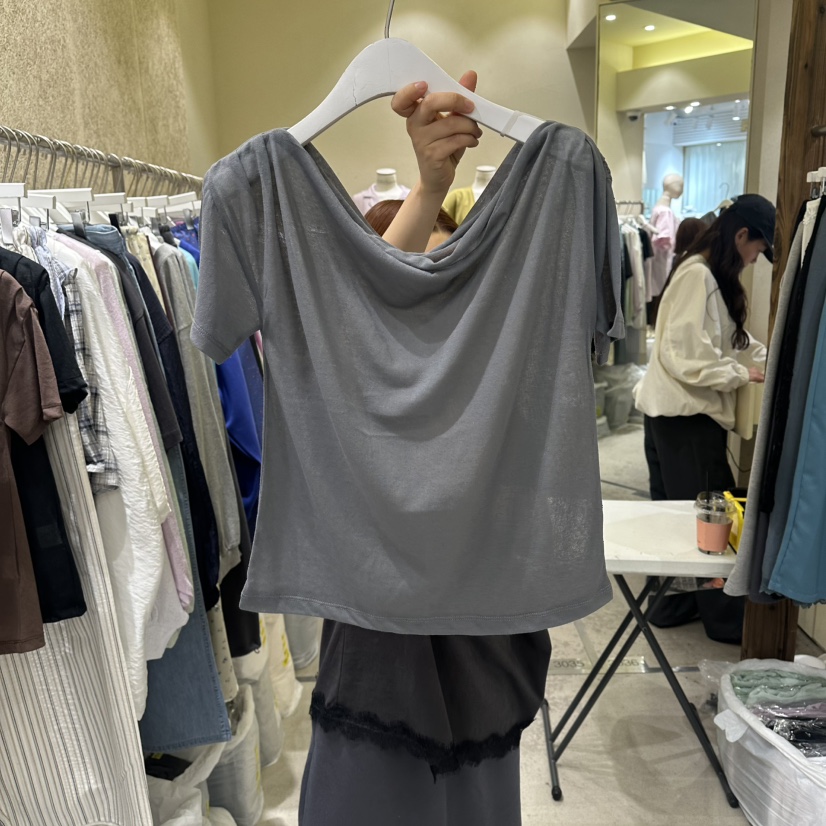 REFLAT韓國直郵女士新品時尚休閑人氣職業26春夏26夏季T恤REFLATT恤圖色2