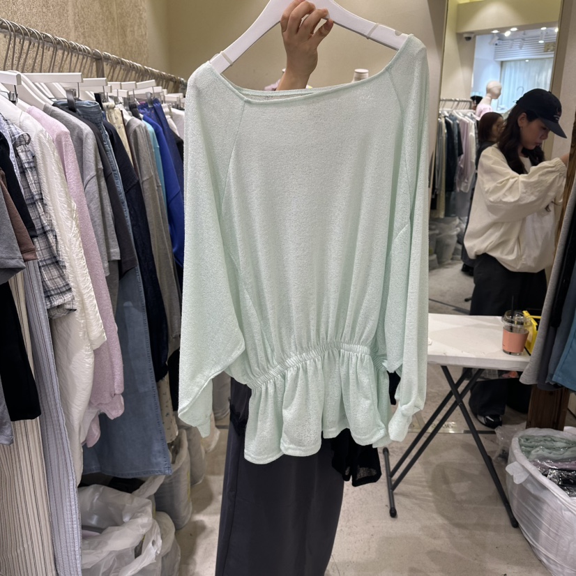 REFLAT東大門實拍韓國女士新品時尚推薦休閑長袖T恤亞麻針織REFLAT長袖T恤圖色3