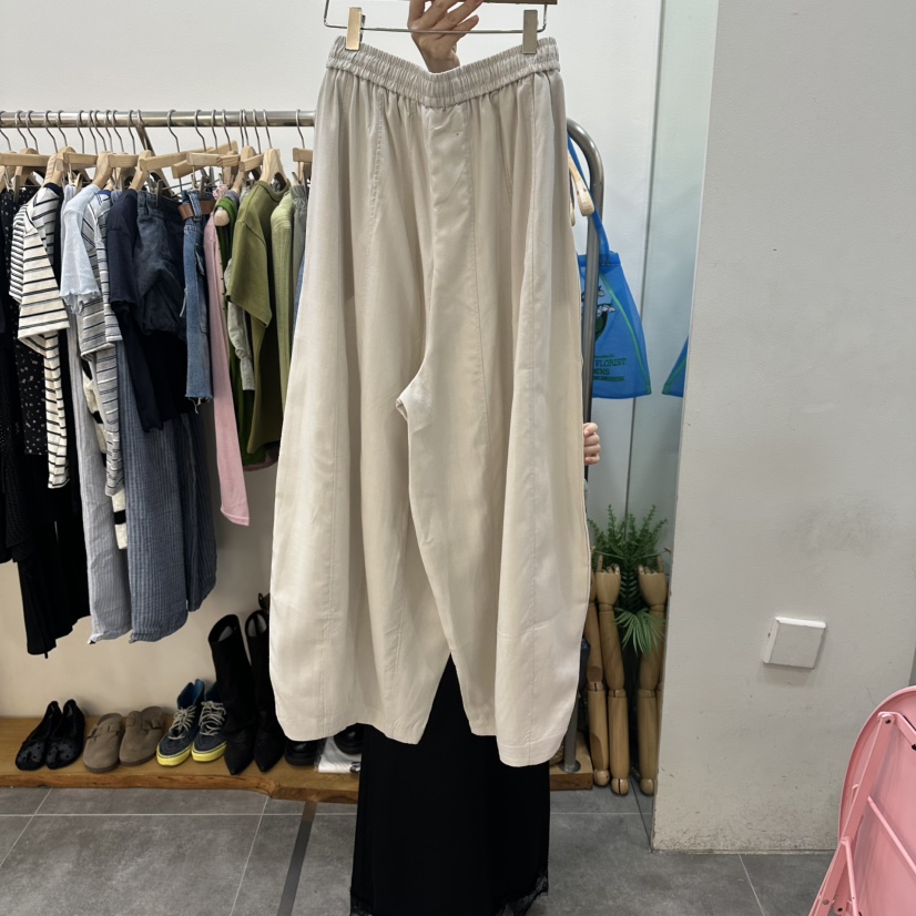 DELIGHT-L韓國直郵女裝新品職業26春夏人氣休閑褲亞麻鏤空DELIGHT-L休閑褲