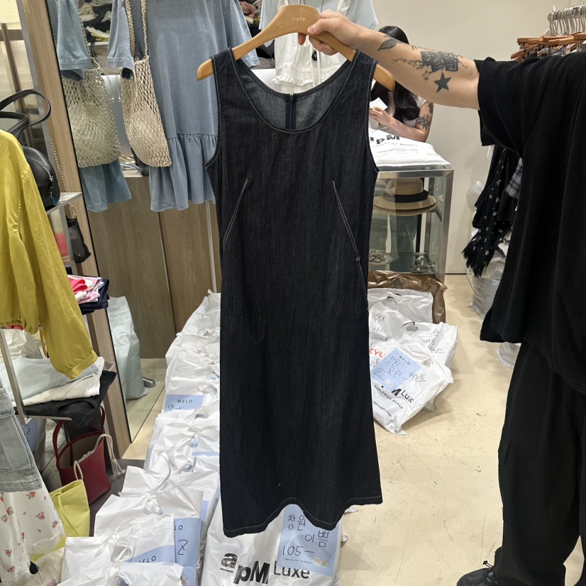 MELO韓國東大門代購女士新款休閑26夏季職業推薦連衣裙長款MELO連衣裙圖色2