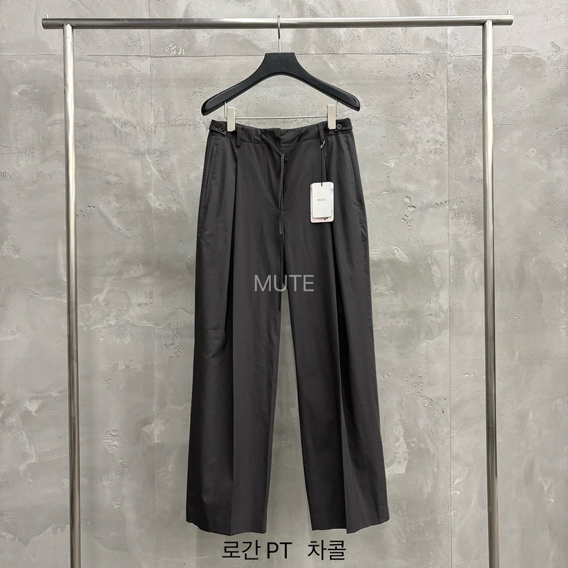MUTE-P韓國東大門代購女裝新款26夏季熱賣26春夏休閑休閑褲MUTE休閑褲圖色3墨色