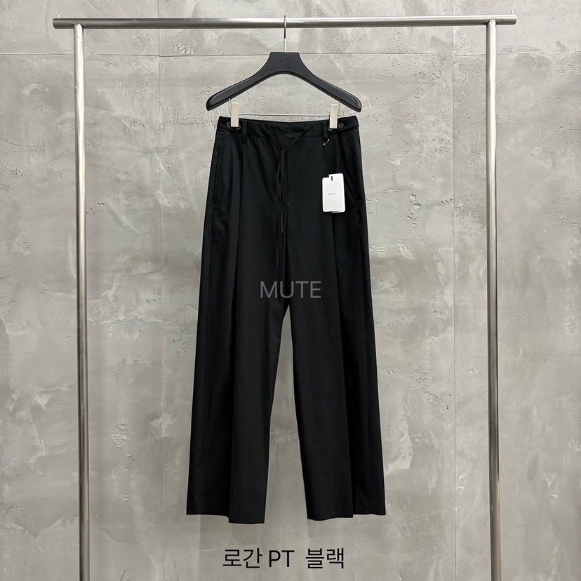 MUTE-P韓國東大門代購女裝新款26夏季熱賣26春夏休閑休閑褲MUTE休閑褲圖色4黑色