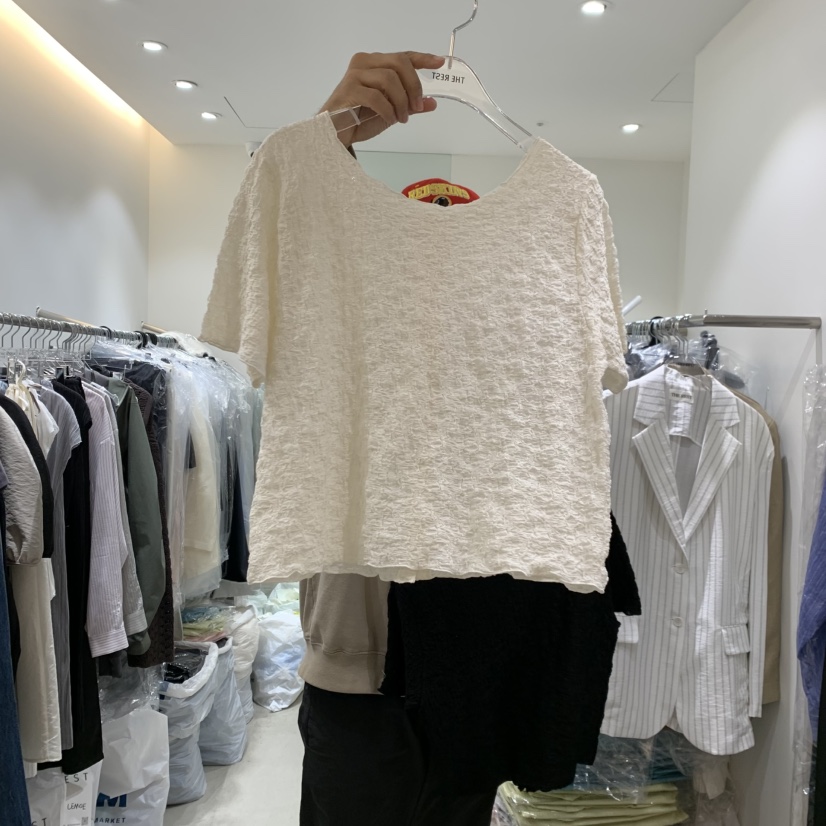 THE REST韓國直郵實拍女士新品時尚職業人氣26春夏推薦T恤THE REST/UNNOEUDT恤圖色3
