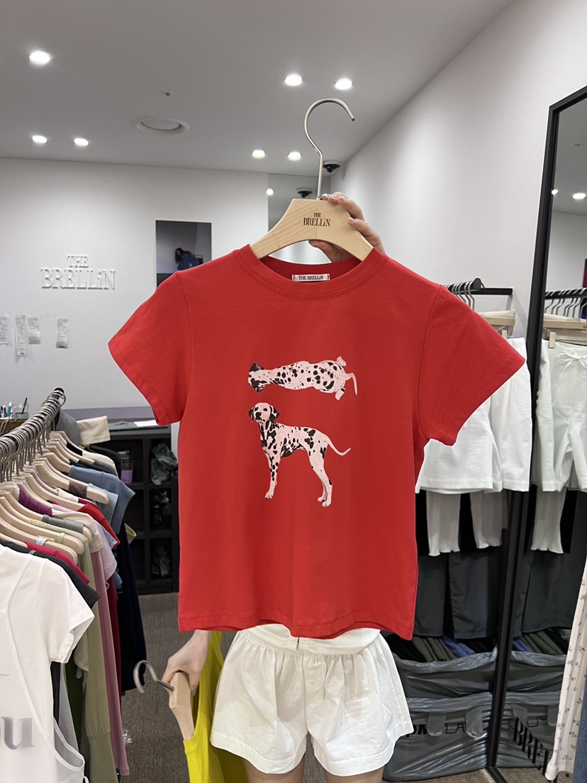 BRELLIN韓國直郵實拍女士新品26夏季人氣職業26春夏時尚T恤BRELLINT恤圖色2