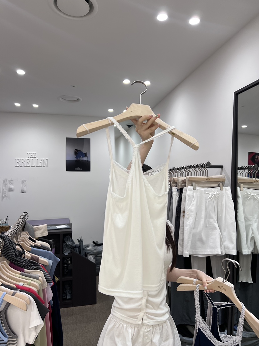 BRELLIN韓國代購女裝新品休閑職業熱賣26春夏吊帶背心蕾絲BRELLIN吊帶/背心