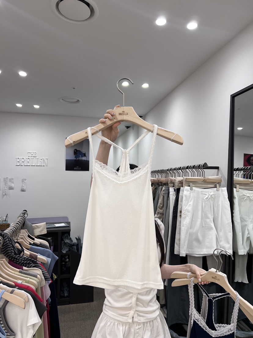 BRELLIN韓國代購女裝新品休閑職業熱賣26春夏吊帶背心蕾絲BRELLIN吊帶/背心圖色1