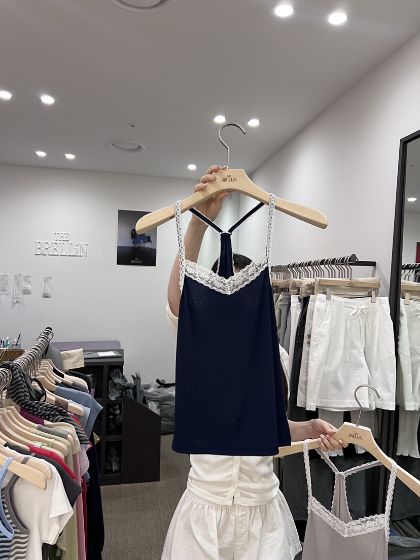BRELLIN韓國代購女裝新品休閑職業熱賣26春夏吊帶背心蕾絲BRELLIN吊帶/背心圖色2