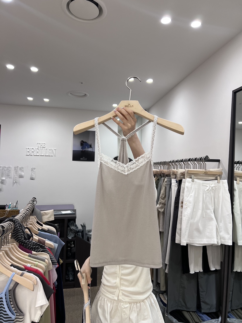 BRELLIN韓國代購女裝新品休閑職業熱賣26春夏吊帶背心蕾絲BRELLIN吊帶/背心圖色3