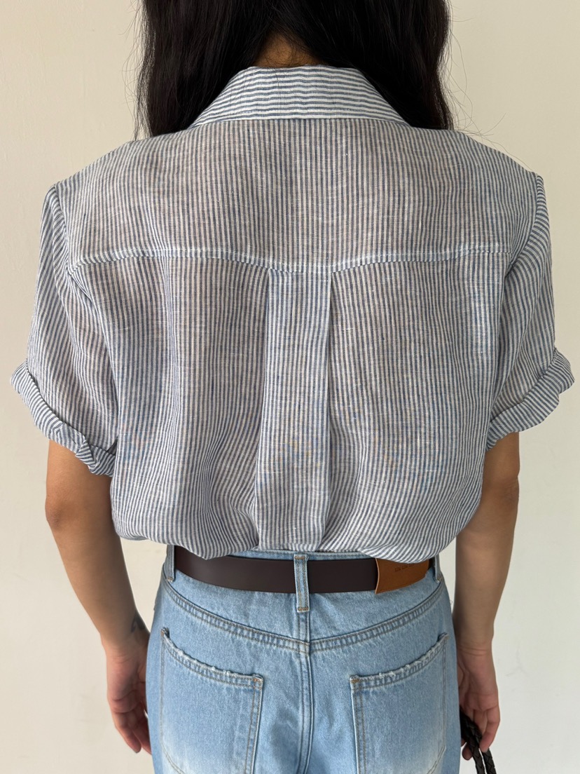 LIMLIMLIM東大門實拍韓國女士新品26夏季休閑襯衫蕾絲衫亞麻LIM LIM LIM襯衫/蕾絲衫